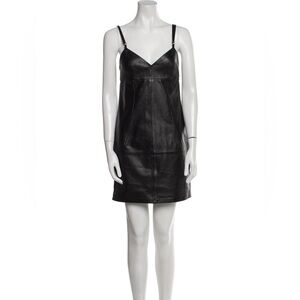 NWT! Coach Black Leather Mini Dress (size small)